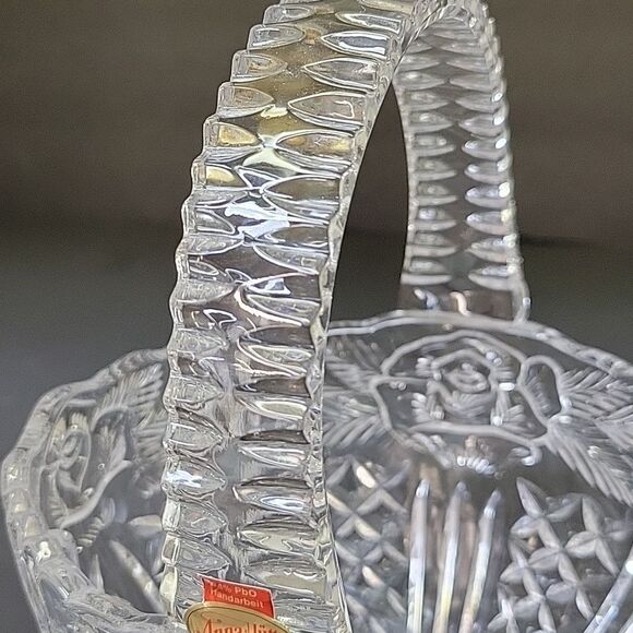 Vintage Anna Hutte Bleikristall Lead Crystal  Rose Basket. - Picture 7 of 9